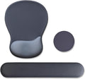 Gel Mouse Pad with Wrist Rest Ergonomic Office Keyboard Wrist Rest and Mousepad with Wrist Support Computer Mouse Pad with Non-Slip PU Base and Desk Accessories Mat for Home &amp Gaming Onyx Black