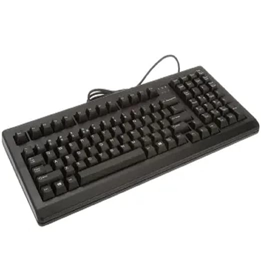 Cherry Electronics G80-1800LPCEU-2 Series G80-1800 Compact Industrial Keyboard USB and PS/2 Interface Mechanical Keyswitches 15.9 W x 7.1 D x 1.7 H Black