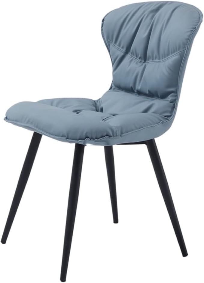 Adjustable Office Computer Chair with Armrest Dining Chairs Room Furniture Simple Back Chair Hotel Cafe(Light Blue)
