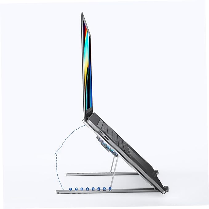 Artibetter Colorful Led Laptop Cooling Pad Stand High Wind Volume Fan for Gaming and Work Mute Angle Height Efficient Heat Dissipation