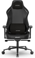 DXRacer Craft XL Video Gaming Chair for Adults Ergonomic Office Reclining Computer Chair with Magnetic Head Pillow and Lumbar Support Racing Style (EPU Leatherette EPU Leatherette Black)