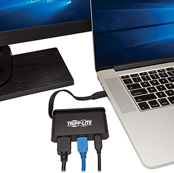 Tripp Lite USB-C Hub with 4K HDMI USB-A USB-C Pd Charging (5A 100W) Thunderbolt 3 DisplayPort Alt Mode 5 Gbps Black (U444-T6N-H4UBC)