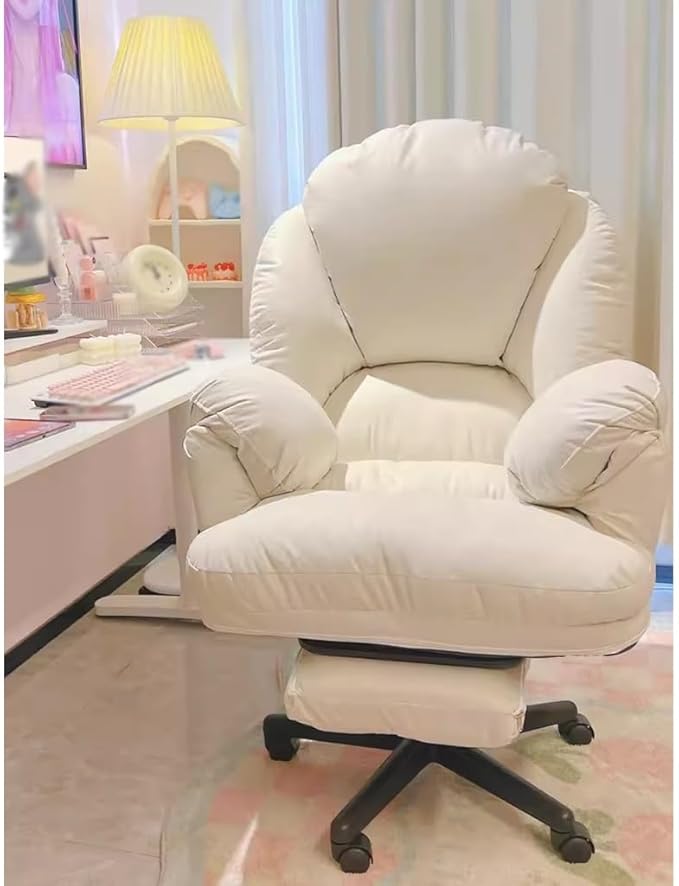 Lazy Sofa Swivel Gaming Chair Modern Ergonomic Office Chair Beige