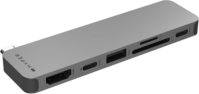 HyperDrive Next 6 Port Universal USB C Hub — 6 Port USB Hub for Seamless Laptop Connectivity w/ 4K60Hz 100W Power Delivery Ultra-Fast Data Transfer EcoSmart — Form-Fitting for MacBook &amp PC