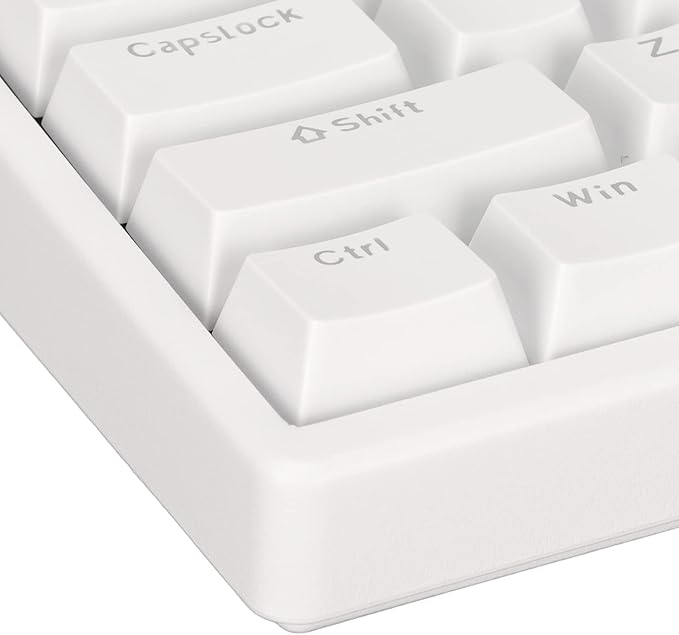 Mechanical Gaming Keyboard 87 Key Wired Stepped Ergonomic Design Keyboard White Light Compact PC Keyboardwith Blue Switches (White)