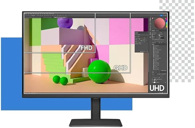 Samsung 27 ViewFinity S8 Series 4K UHD(3840 x 2160) Monitor 60Hz 5ms HDR10 DisplayPort HDMI USB Height Adjustable Stand Black with HDMI Cable