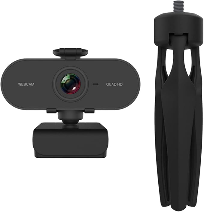 Web Camera Webcam 2K Full HD Web Camera with Microphone USB Plug Video Web Cam for PC Computer Laptop Mini Cam Accessories Gamer Webcast for Gaming Video Calling Recording
