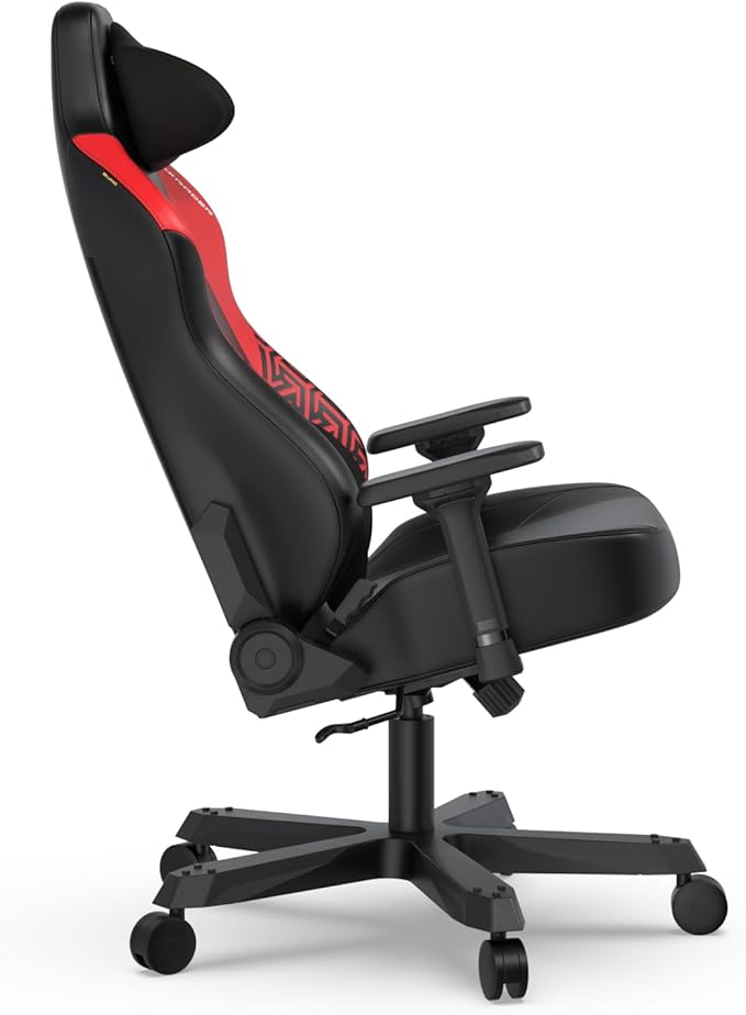 DXRacer Tank XXL Ergonomic Video Gaming Chair for Adults Office Reclining Computer Chair with Magnetic Head Pillow and Lumbar Support Racing Style Height Adjustable (EPU Leatherette Black Red)
