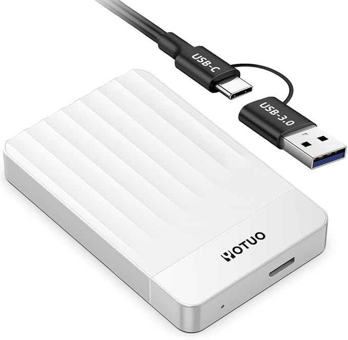 Portable External Hard Drive Storage Expansion Mobile HDD USB 3.0 for PC Mac Desktop Laptop PS4 Xbox One X/S Xbox 360 Office &amp Game (White 320GB)