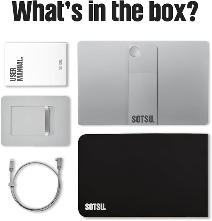 SOTSU FlipAction Pro 16 Gen2 Premium Portable Monitor | Super Compact | Pivot Rotate | 2560x1600 DCI P3 | 120Hz | 400 Nits | Full Metal CNC | Perfect Match for Mac and Windows (Metallic Gray)