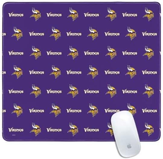 Skinit Medium Gaming Mouse Pad - Officially Licensed NFL Minnesota Vikings Blitz Series Design with Stitched Edges Waterproof Non-Slip Rubber Base Desk Mat for Keyboard &amp Mouse