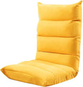 ELEFOCUS Floor Gaming Chair Adjustable Angle Floor Chair with Back Support Couch Recliner for Adults Reading Meditation Chairs(Yellow)