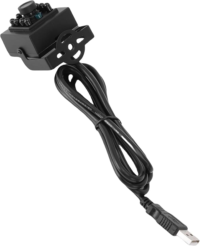 CCYLEZ UVC Plug and Play Webcam with Auto Low Light &amp Manual Exposure USB Computer Camera OTG Compatible Metal Aluminum Webcam with Brightness Control (5MP)
