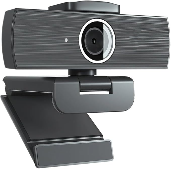 Webcam 4k with Microphone Web Cam for PC Computer Laptop Stream Video with Cover