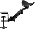 VIVO Universal Clamp-on Adjustable Armrest Desk Cradle Rotating Elbow Cushion Above Table Extension Platform Arm Support Black MOUNT-ARM01