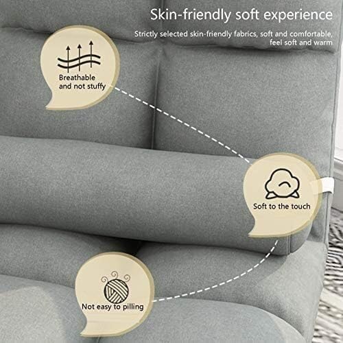 ELEFOCUS Removable and Washable Floor Chair 5 Level Adjustable Folding Bay Window Chair with Waist Pillow Single Lazy Sofa