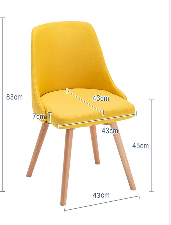 Mlaea Dining Bedroom Living Room Chair Gaming Club Bar Chair with Backrest Office Conference Reception Chair 43 * 43 * 84CM(Size:43 * 43 * 84CMColor:C)