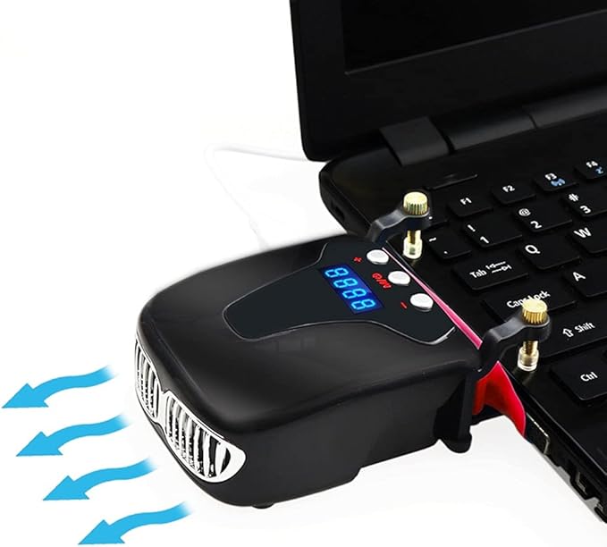 Laptop Cooling Vacuum Fan External Silent Ice Notebook Cooler Digital Display Adjustable Smart Model Cooler