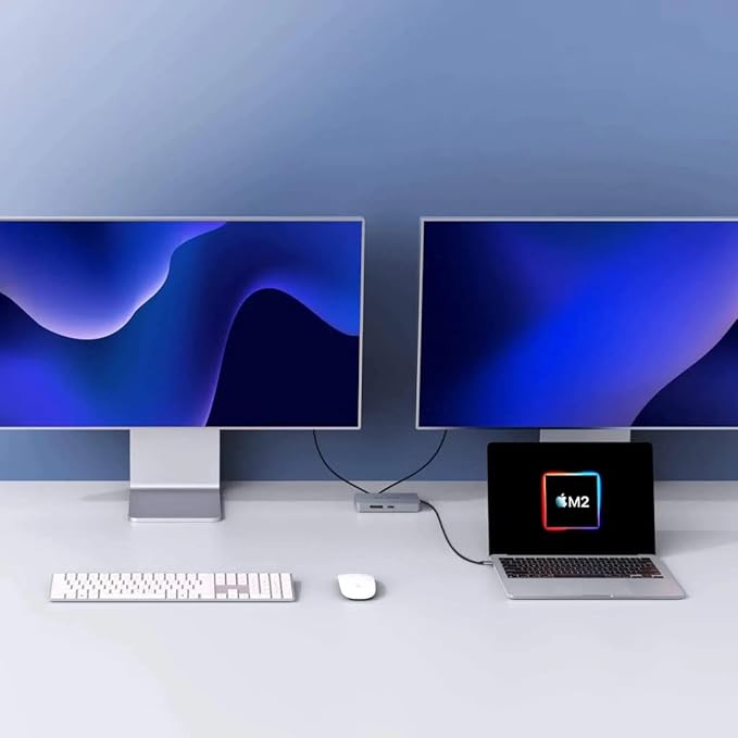 HyperDrive 4K Dual HDMI USB C Hub M1 MacBook 10in1: Dual 4K HDMI Gigabit Ethernet USB-A USB-C USB-C 100W Power Delivery MicroSD/SD Headphone Jack for MacBook Pro/Air(M1) Windows PC Chromebook