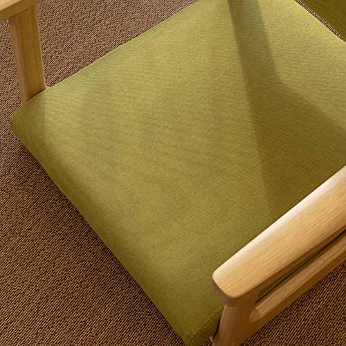 BTZHY Floor Chair Japanese Floor Chair Legless Bay Window Backrest Lazy Chair with Armrests Portable Japanese Tatami Chair Meditation Floor Solid Wood Seating Chairs