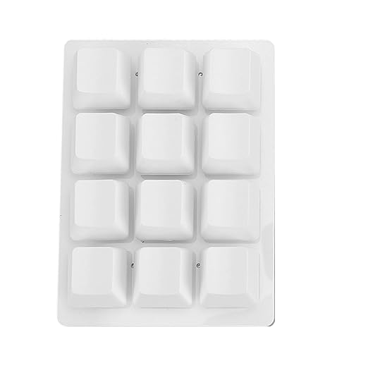 12 Key Mechanical Gaming Keyboard USB Wired Red Switch Programmable Macro Keyboard Plug and Play for School for Office (White)