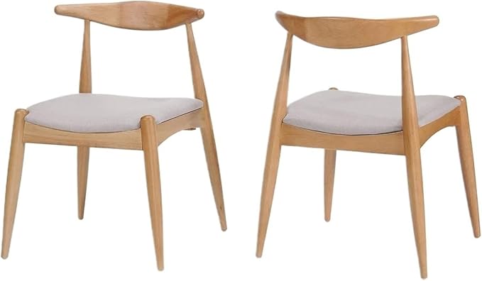 Adjustable Office Computer Chair with Armrest 1pcs Beige Modern Style Rubberwood Fabric Finish Solid Back Dining Chairs