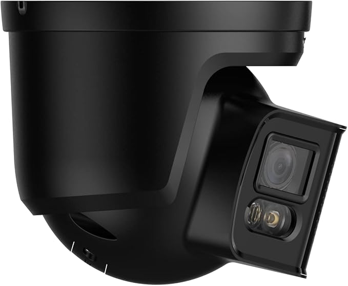 EmpireTech Security Wired Camera Outdoor 4K Full-Color 2×4MP Dual-Lens 1/1.8 CMOS Smart Splicing IP POE Camera Outputs 180° Wide Angle Two-Way Talk IPC-Color4K-T180 (Black)