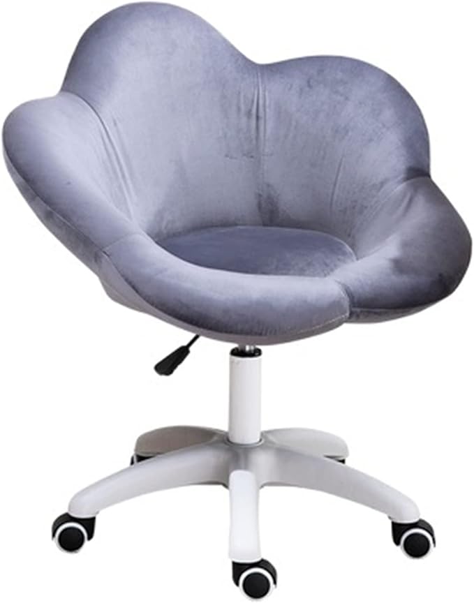 Adjustable Office Computer Chair with Armrest Small Apartment Computer Chair for Student Dormitory Study Makeup Chairs Home Rotating Writing Office Chair(Gray)