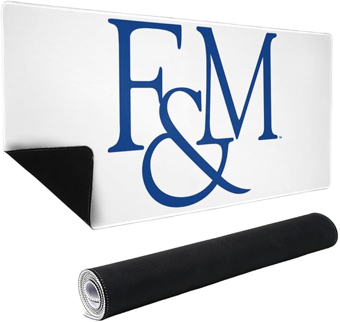 Franklin &amp Marshall College Diplomats Primary Logo Large Gaming Mouse Pad Desk Mat with Stitched Edges Non-Slip Base for Gamer Home and Office 31.5 x 15.7