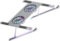 Tofficu Laptop Cooler Pad Fans Led Light Cooling Bracket for Laptop Quiet Stand