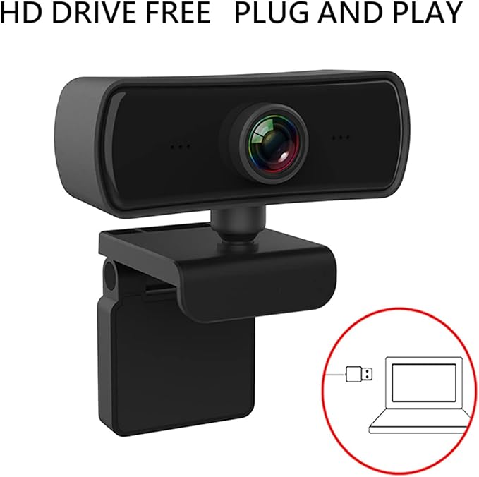 Web Camera Webcam 2K 25601440P HD Computer PC Web Cam with Microphone USB Plug and Play Video Call Laptop Gamer Webcast Live Mini Camera for Gaming Video Calling Recording