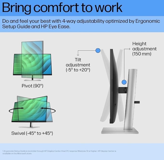 HP E27 G5 27 FHD IPS Monitor with 5ms Response Time Anti-Glare Flicker Free 300 nits Brightness VESA Mount (100 mm) HDMI &amp Dockztorm USB Port Expander Black/Silver Color (6N4E2AA#ABA) 2 Pac