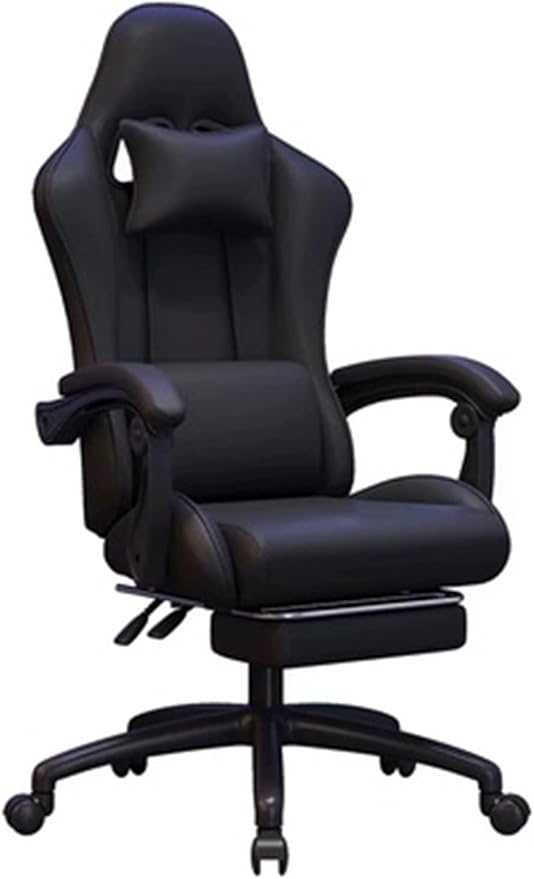 Big and Tall Gaming Chair Home Office Desk Chair PU Leather Accent Vanity Chair for Living Room Swivel Adjustable Task Chair for Gaming Room