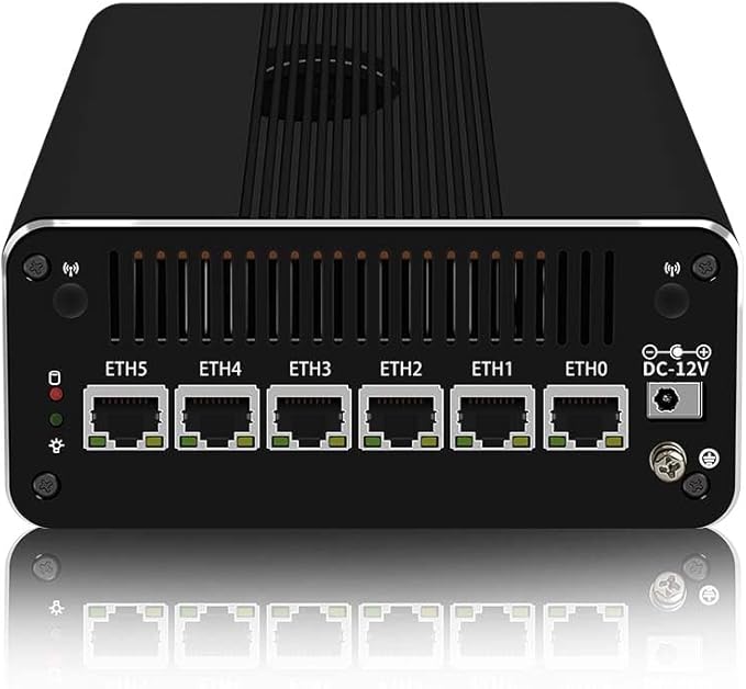 CWWK Firewall Appliance Mini PC13th Intel U300(up to 4.4GHz)6*Intel i226-V 2.5G Ethernet ports 5-core soft routing 2*USB3.2|1*TF slot|2*SATA|1*M.2 NVMe x4|triple display mini host32G RAM 512G SSD.