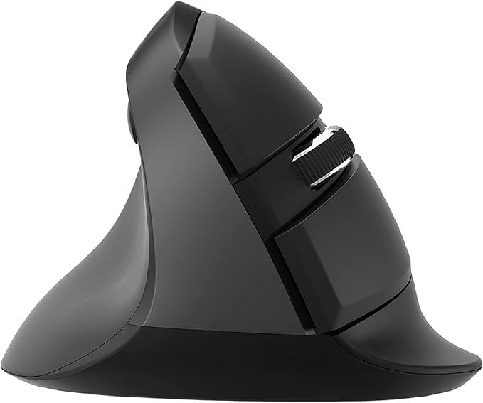 J-Tech Digital Ergonomic Left Hand Mouse with Wireless Connection AA Battery 2.4GHz Nano Transceiver 800 1200 1600 2400 Adjustable DPI Compatible with Windows and MAC OS [V628ML]