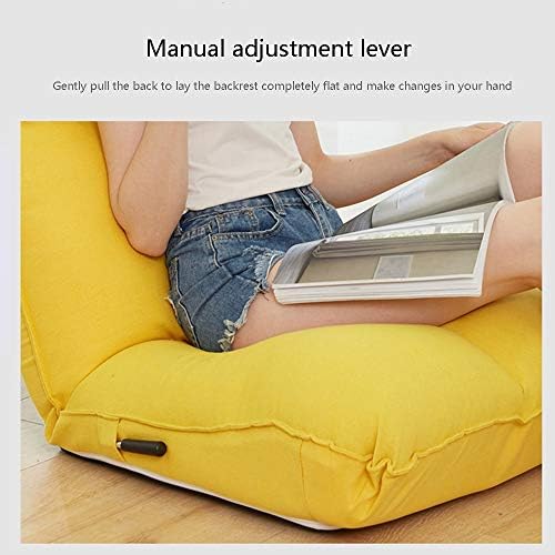 Floor Chair Floor Chair Foldable Meditation Chair with Backrest Lazy Lounge Sofa Removable and Washable 5 Gears Freely Adjustable Single Floor Chair (Color : Blue)