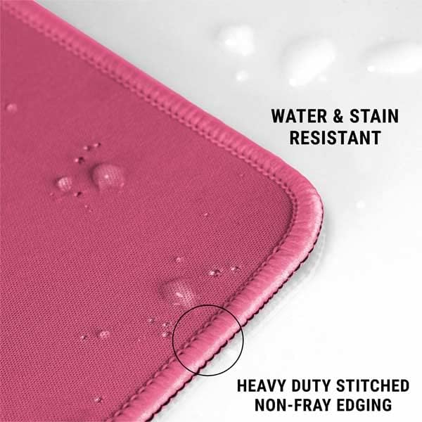 Skinit Large Gaming Mouse Pad - Bubble Gum Pink Design with Stitched Edges Waterproof Non-Slip Rubber Base Desk Mat for Keyboard &amp Mouse