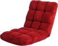 ELEFOCUS Gaming Chair with Back Support Floor Chair with 5 Adjustable Positions Adults Lounge Couch Folding Sofa Seat(Red)