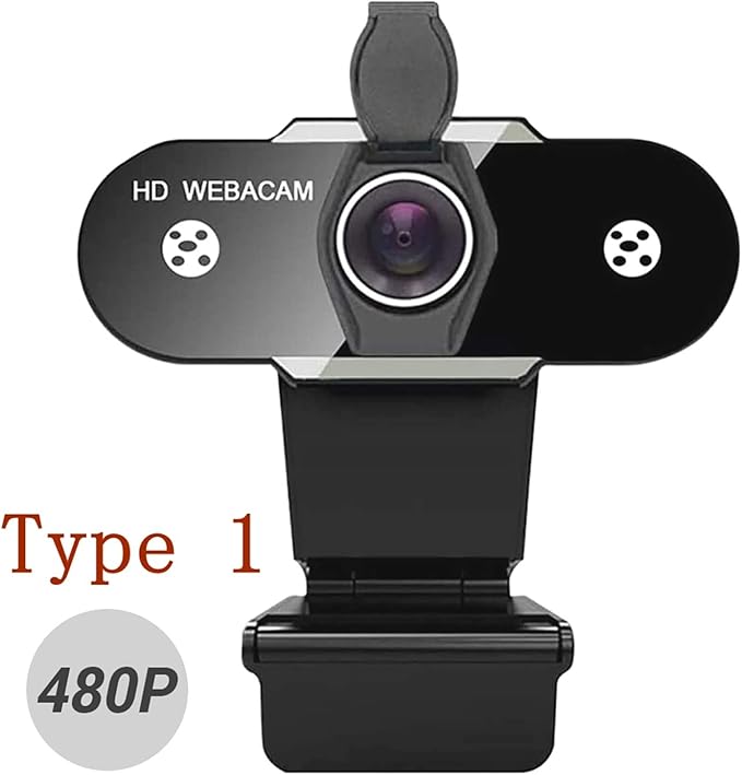 Web Camera USB Web Camera with Microphone HD Webcam Cover 1080P for PC Video Computer Camera Web Cam for Streaming for Gaming Video Calling Recording (Color : 480P)