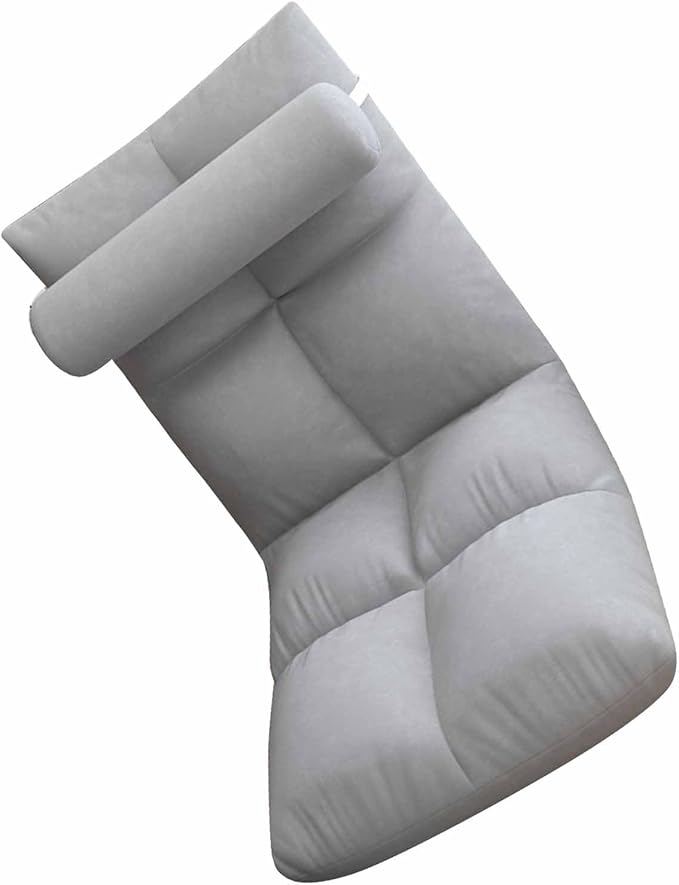 Floor Chair with Back Support Folding Sofa Chair Sleeper Bed Couch Recliner Floor Gaming Chair Meditation Chair for Adults (Gray)