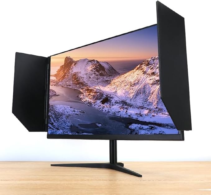Anti-Glare Laptop Sun Shade Desktop Computer Monitor Hood 29-34-inch Adjustable Privacy Protection Light-Blocking Board Anti-Glare for Office Play Games