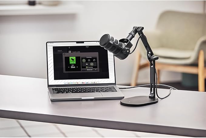 RØDE PodMic USB Versatile Dynamic Broadcast Microphone With XLR and USB Connectivity for Podcasting Streaming Gaming Music-Making and Content Creation (Black)