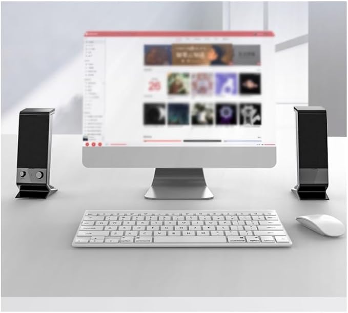 JSEIAJB Computer Audio Desktop Home Overweight Subwoofer Laptop Wired Small Speaker Stereo Multimedia Desktop Sound
