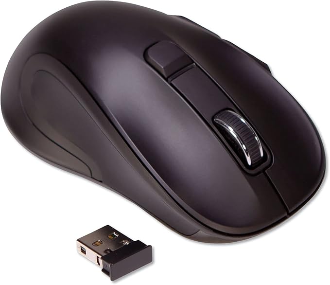 Innovera IVR62500 2.4 GHz Frequency 26 ft. Wireless Range Right Hand Use Hyper-Fast Scrolling Mouse - Black