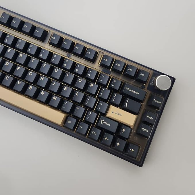 NJ80-AP Wireless Mechanical Keyboard with Knob Bluetooth 5.0/2.4G/Wired Connection 75% Hot Swappable Custom RGB Programmable Gaming Keyboard with PBT Keycap for Win Mac