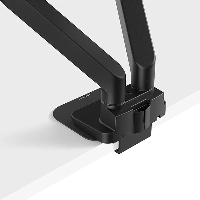 BenQ BDH01 Dual Monitor Arm -Gas Spring Monitor Stand for 2 Screens Up to 35'' &amp 44lbs Heavy Duty Quick Installation No Sagging Top Clamp and Grommet Base Reinforcement Plate VESA 75x75 &amp