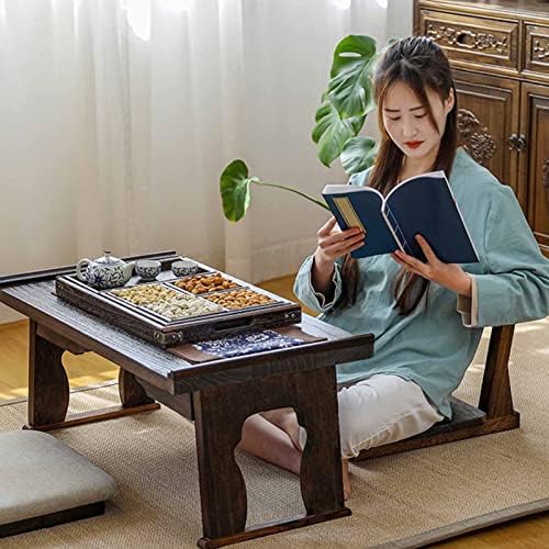 BTZHY Floor Chair Japanese-Style Floor Chair Solid Wood backrest Chair Tatami seat Lazy Sofa Japanese Small Wooden Floor Chair for Playing Reading and Watching TV