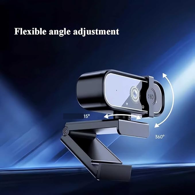 GIZNXBA Webcam for PC with Built-in Microphone Auto Light Correction USB-A Privacy Cover Wide Angle Camera for High-End Business Meetings&ampLive Streaming(1080P)
