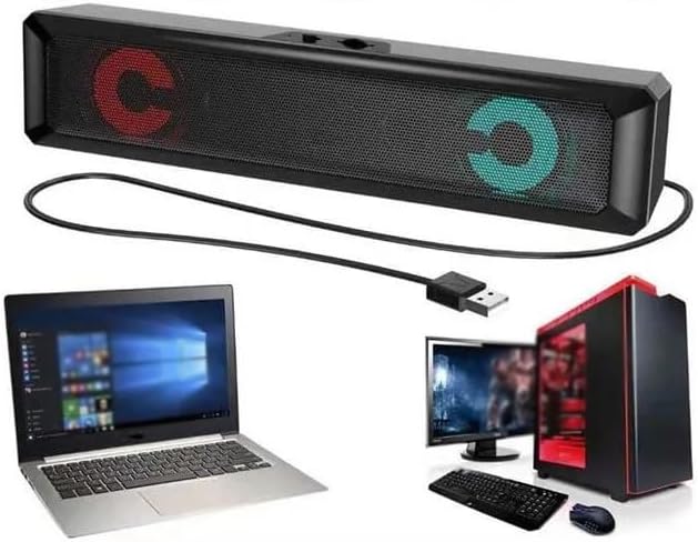 Wired Powerful Computer Speaker Bar Stereo Subwoofer Bass Music Player Surround Sound Box for PC Theater TV
