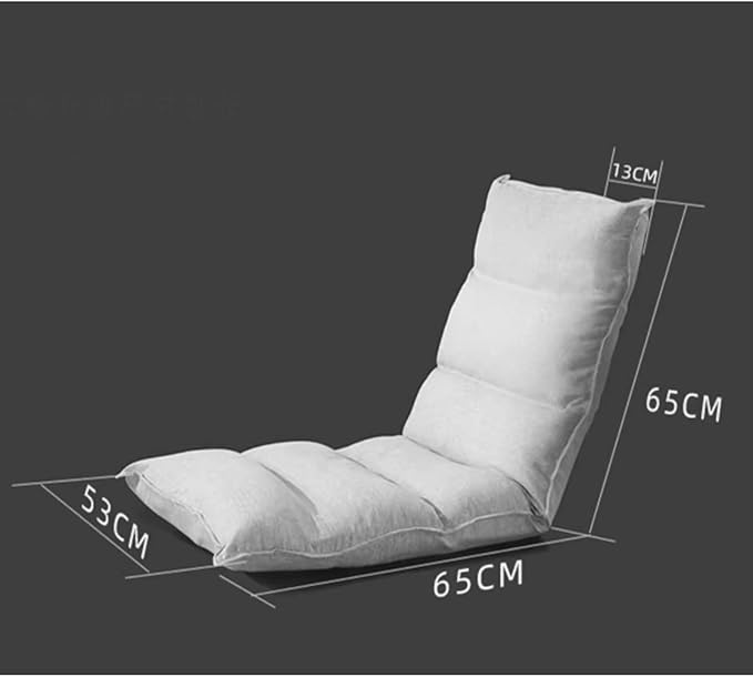 Aimeryup Hall Legless Chair Metal 6-Speed Adjustable Height Foldable Detachable Fabric Cushion Sofa 53X65X65CM(Size:53X65X65CMColor:C)